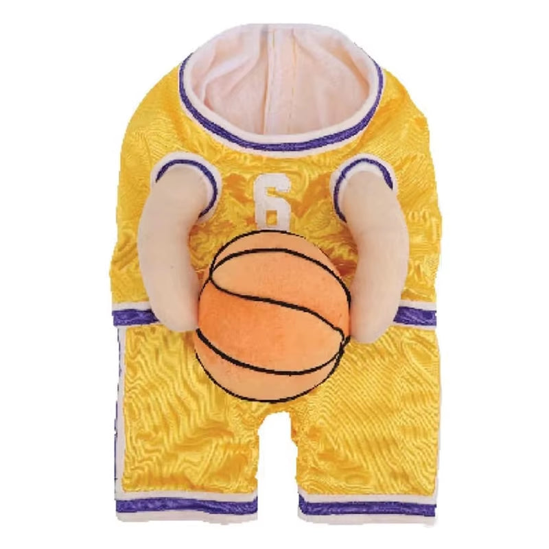 Slam Dunk Pup: Hilarious Dog Basketball Costume with Ball for Small Canine Stars!