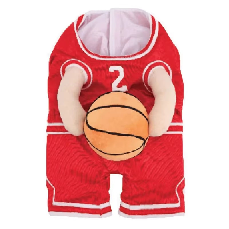 Slam Dunk Pup: Hilarious Dog Basketball Costume with Ball for Small Canine Stars!